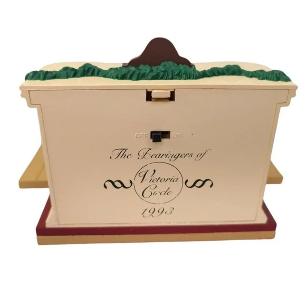 Hallmark 1993 Bearinger Flickering Fireplace Working Lit Tabletop Display Vtg‎